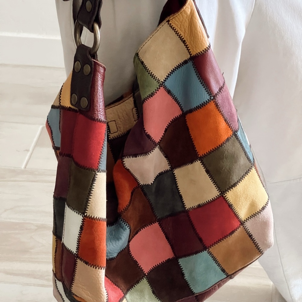 Lucky Brand Colorful Patchwork Hobo Bag as seen on Ugly Betty